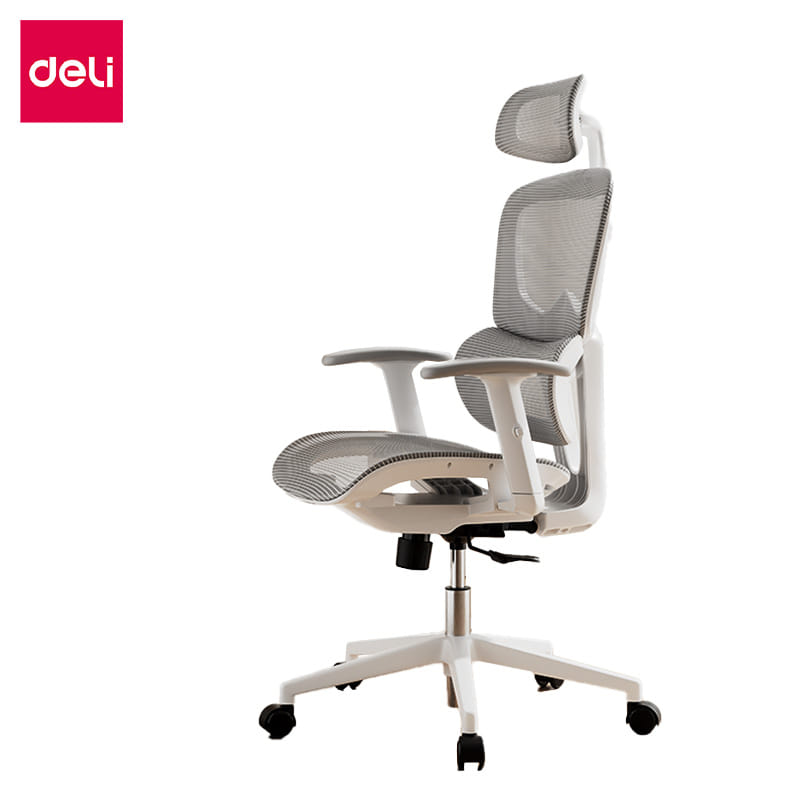 เก้าอี้สำนักงานเพื่อสุขภาพ DELI KF258-WH-01 สีขาว